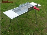 BBQEXPERT المشواة الشواء الفولاذ المقاوم للصدأ شواء يبصقون في الهواء الطلق المشواة شواء شواء